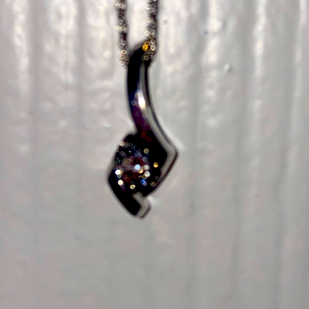 Sirena Diamond Solitaire Necklace White Gold 1/4